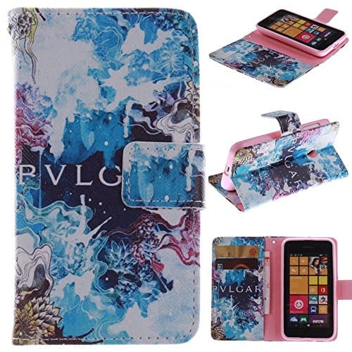 530 Case Nokia 530 Case Nokia 530 Kickstand Case,Bat King Beautiful Blue Clouds Pattern Premium Leather Wallet Flip Kicstand Case Cover With Magnetic Closure For Nokia Lumia 530
