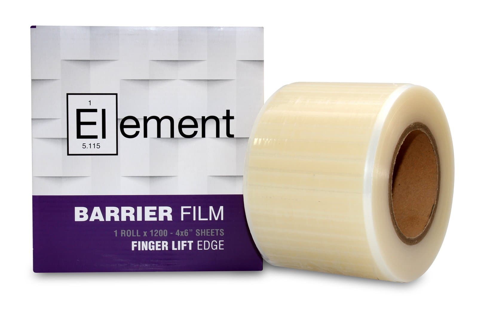 1200 Pcs in 1 Roll - 4x6 Inch Perforated Sheets - Element Clear Barrier Film Roll with Dispenser Box