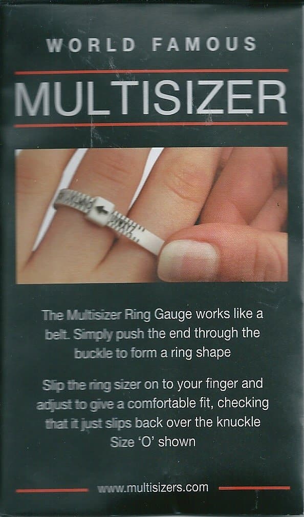 Peacock Ring Finger Sizer Gauge (A-Z UK Sizes) for Men, Women & Kids/Check Ring Size @ Home