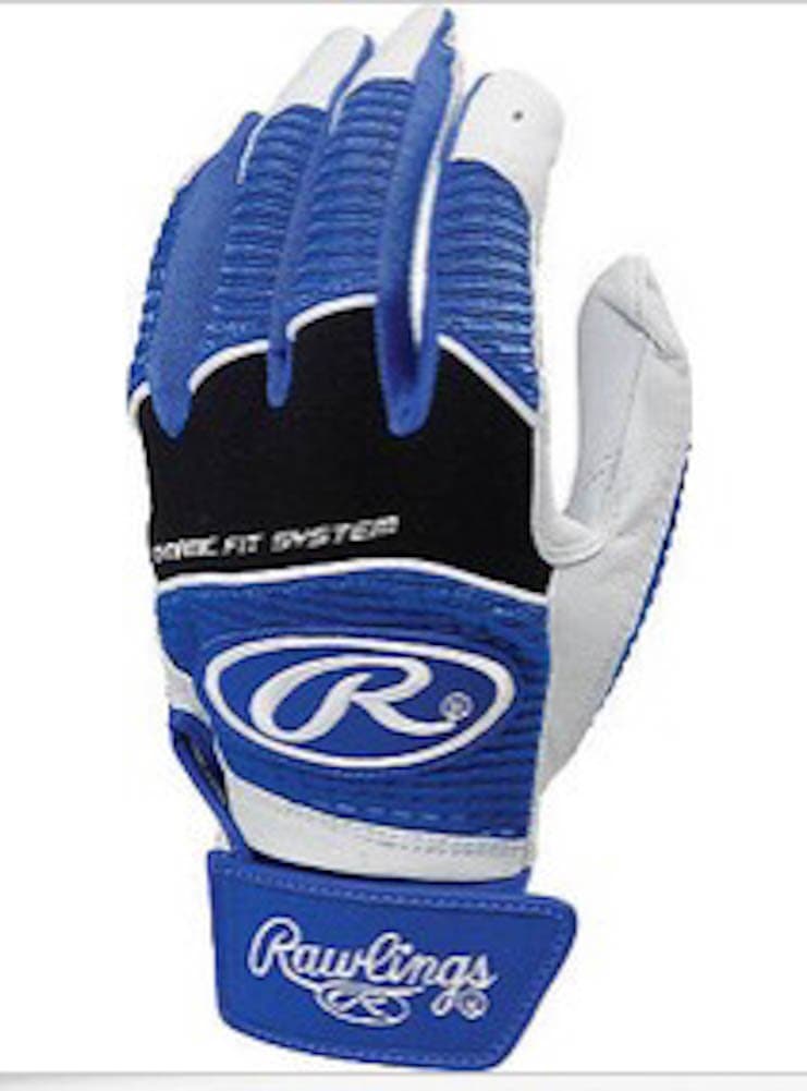 Royal Blue Large Mens Baseball Batting Gloves Pair