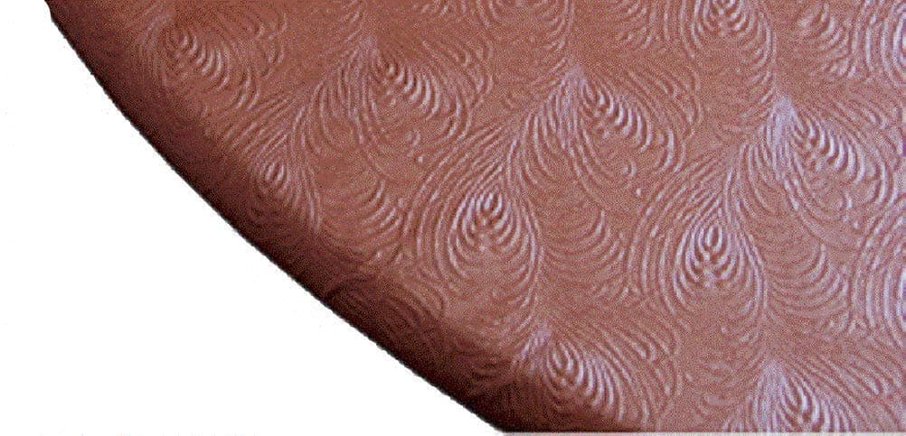Large Fitted Round Elastic Edge Vinyl Tablecloth Table Cover fits 49" to 62" Bronze