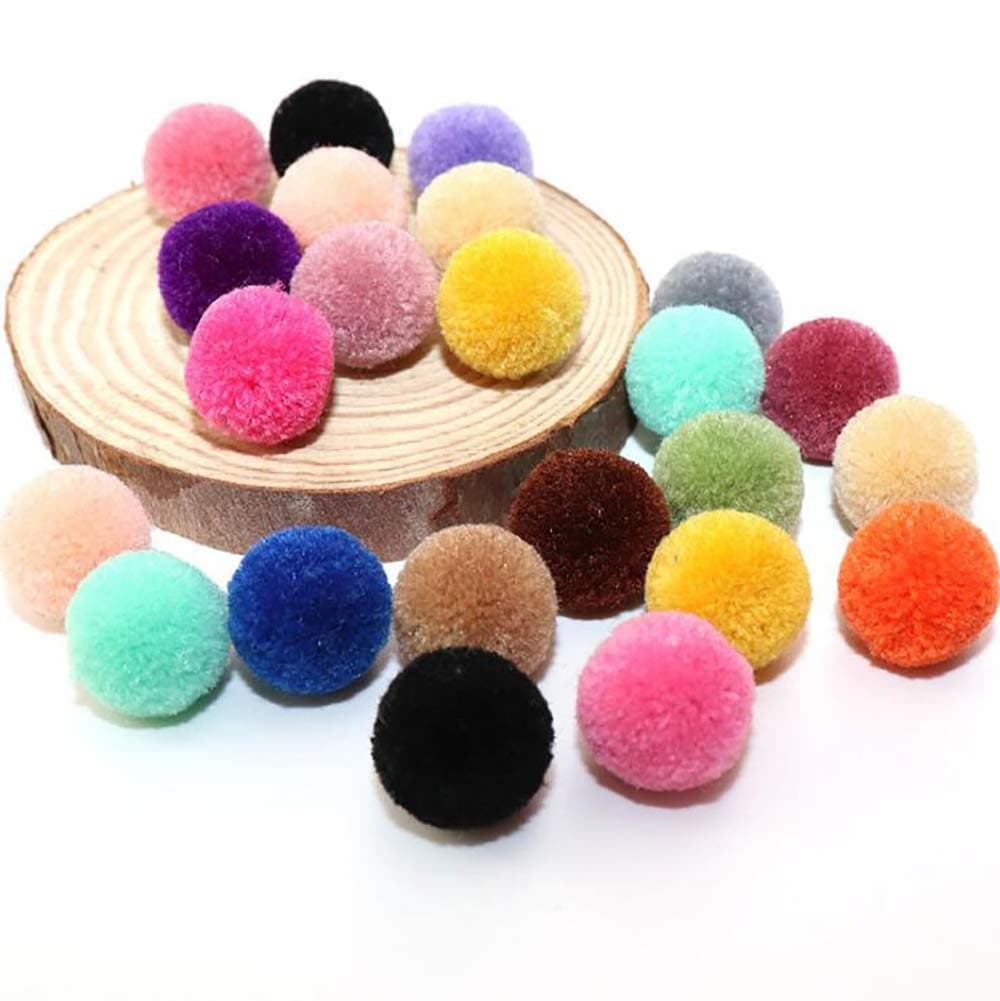 100 Pieces 6 mm Pom Poms for Craft Making,Assorted Pompoms Multicolor Arts and Crafts Pom Poms Balls,Hobby Supplies and DIY Creative Crafts Decorations