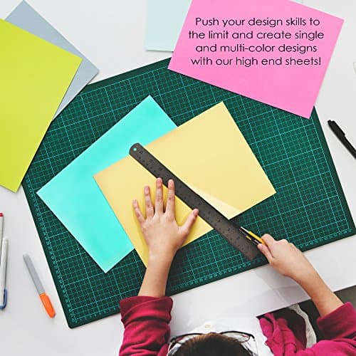 Permanent Adhesive Backed Vinyl Sheets - PrimeCuts - 10 SHEETS 12" x 12" - 10 Assorted METALLIC GOLD Sheets for Cricut, Silhouette Cameo, and Other Craft Cutter