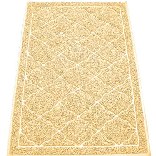 KW Pets Extra Large Cat Litter Mat Non-Toxic, Soft, Easy to Clean Cat Litter Tracking - Best Kitty Litter Catcher with Litter Trapping Mesh to Prevent Litter Scatter for Litter Free Floors