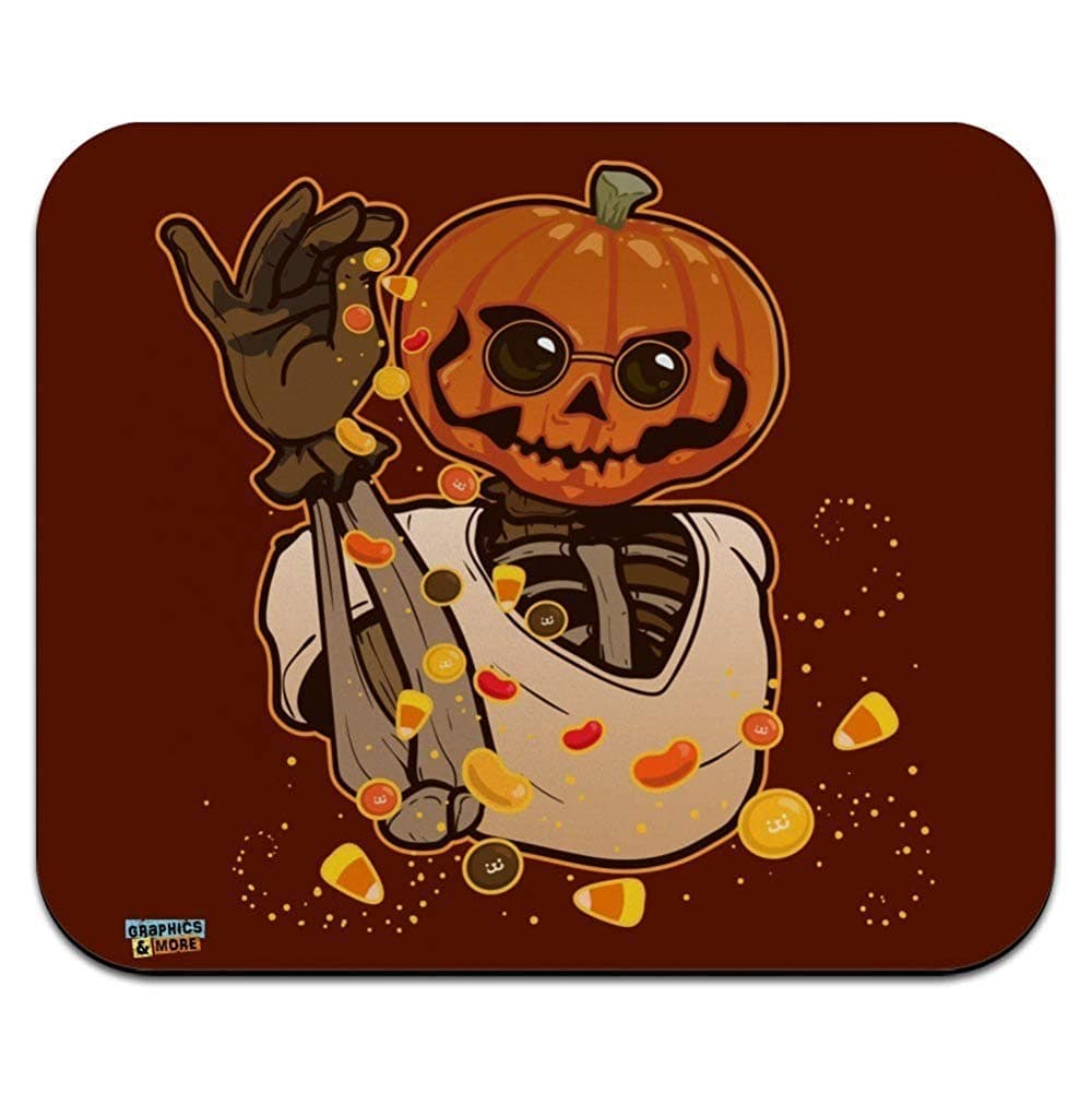 Jack O Lantern Halloween Candy Sugar Salt Bae Pumpkin Low Profile Thin Mouse Pad Mousepad 25X30 CM