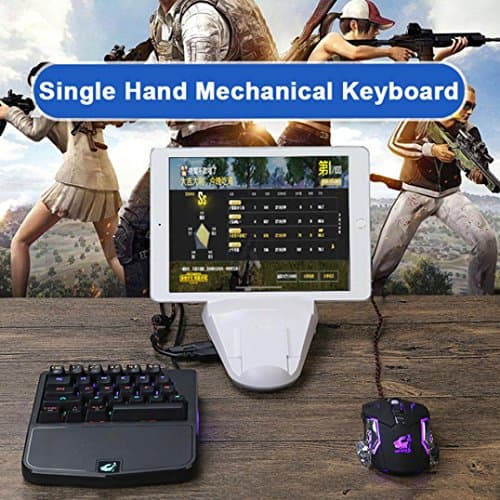 HUIZIjin K9 Wired 28 Keys Mixed Light Ergonomic PC Single Hand Gaming Mechanical Keyboard