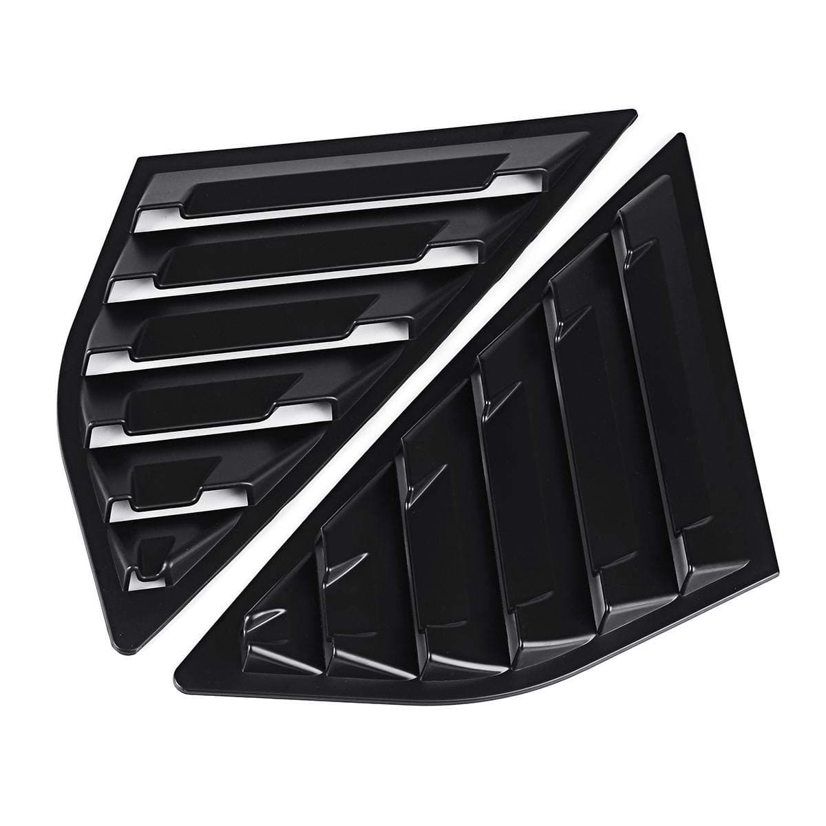 Carvicto - ABS Carbon Fiber Color Rear Quarter Panel Window Side Louvers Vent Cover Sticker Trim For Ford For Focus ST RS Hatchback 4 Door