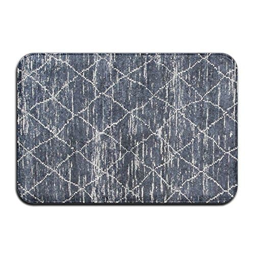 Moroccan Trellis Cool Warm Point Plastic Anti-slip Base Floor 15.7'' W?23.6'' L Environmental Rectangular Floor Cushions Door Mat