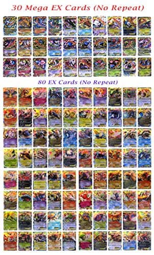 New 2017 Full Set 110 Cards 30 Mega EX + 80 EX Rare Cards All No Repeat Get all as I Show Charizard Mewtwo Rayquaza and etc "NOT A CHINA CARDS" English Superior Cards