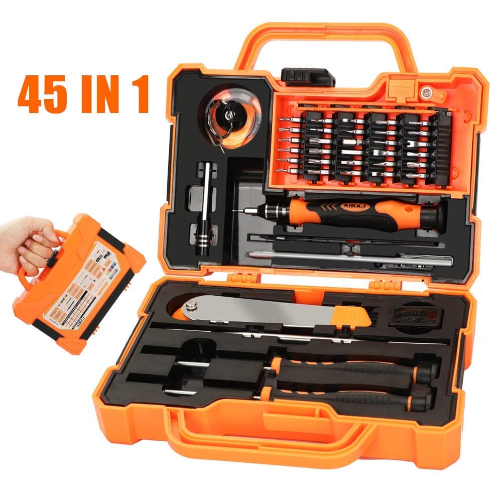 AIRAJ Precision Screwdriver Set Magnetic,45-in-1 Professional Electronics Repair Tool kit for Electronics, Smartphone, Computer & Tablet, Universal Disassembly Repair Tool Set