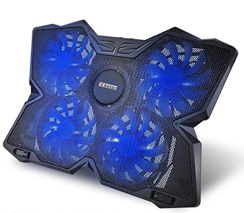 Laptops Cooling Pad SSstar® for 15.6 - 17-Inch Laptops with Four 125mm Fans at 1200 RPM Black