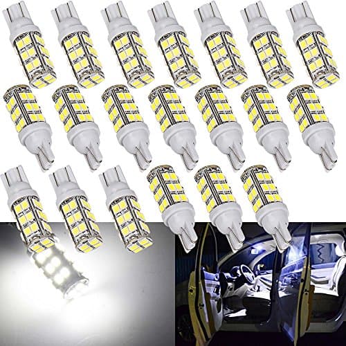921 194 LED Light bulb, Super Bright LED Bulbs for Car Interior Lights Dome Map Door Courtesy License Plate Lights W5W 168 192 T10 Wedge 28-SMD White Bulbs (Pack of 20, White)