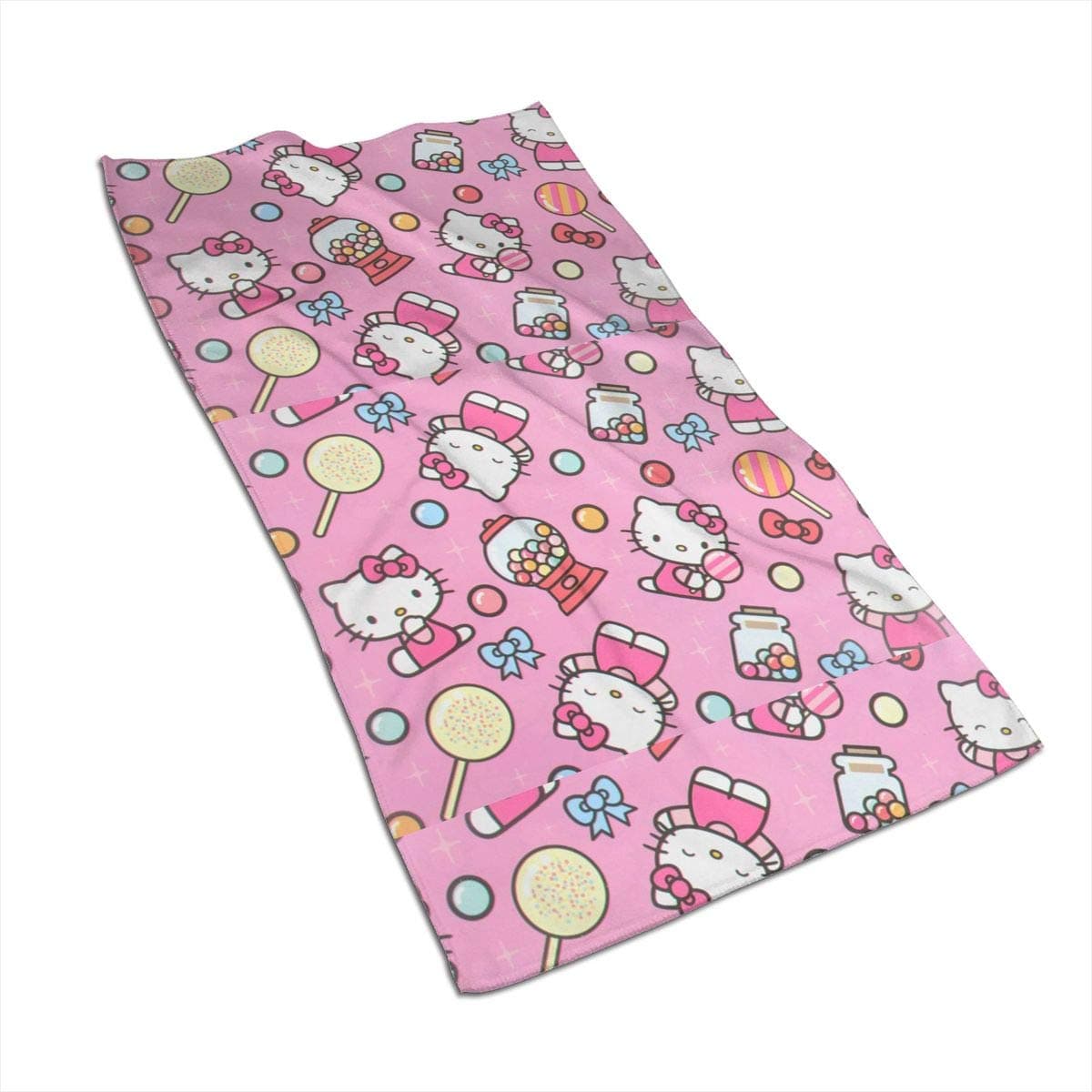 WSXEDC Hand Towels - Hello Kitty with Candy Soft and Absorbent Luxury Towel 27.5" X 17.5"