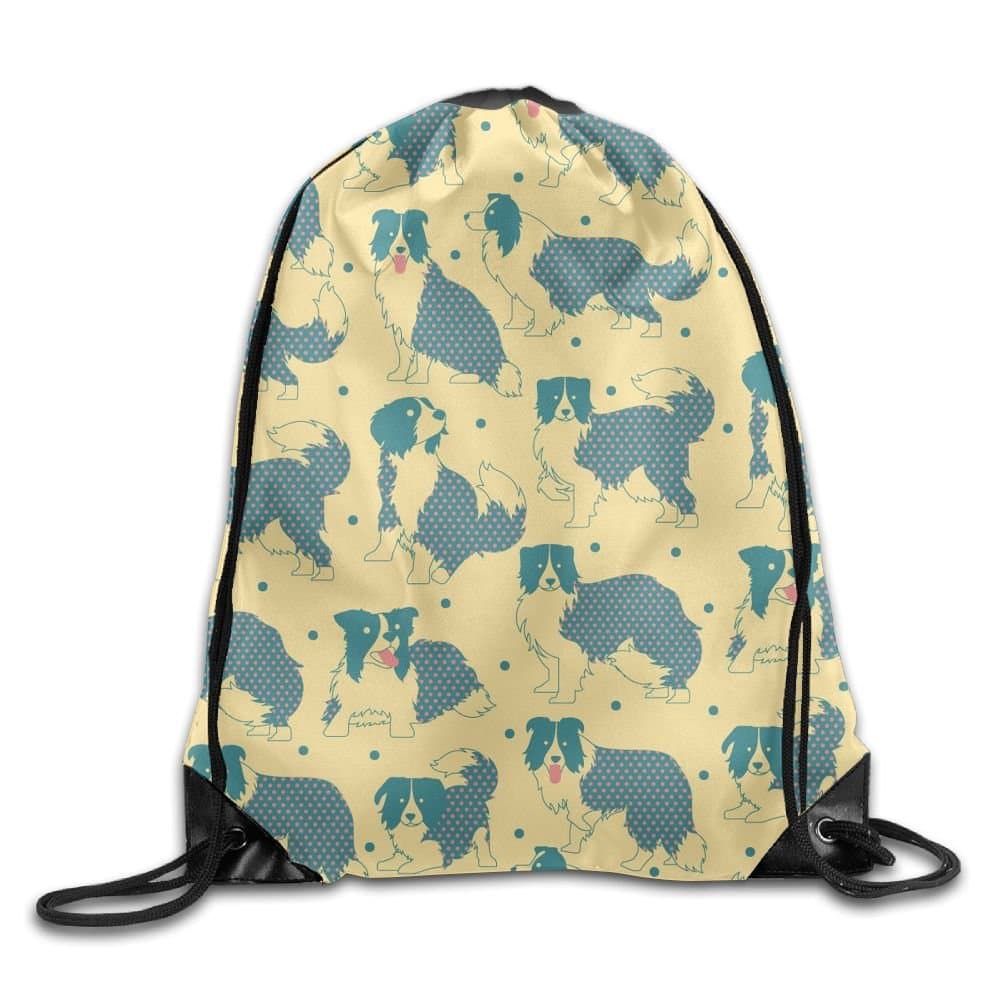 Border Collie Cool Drawstring Travel Sports Backpack Gift