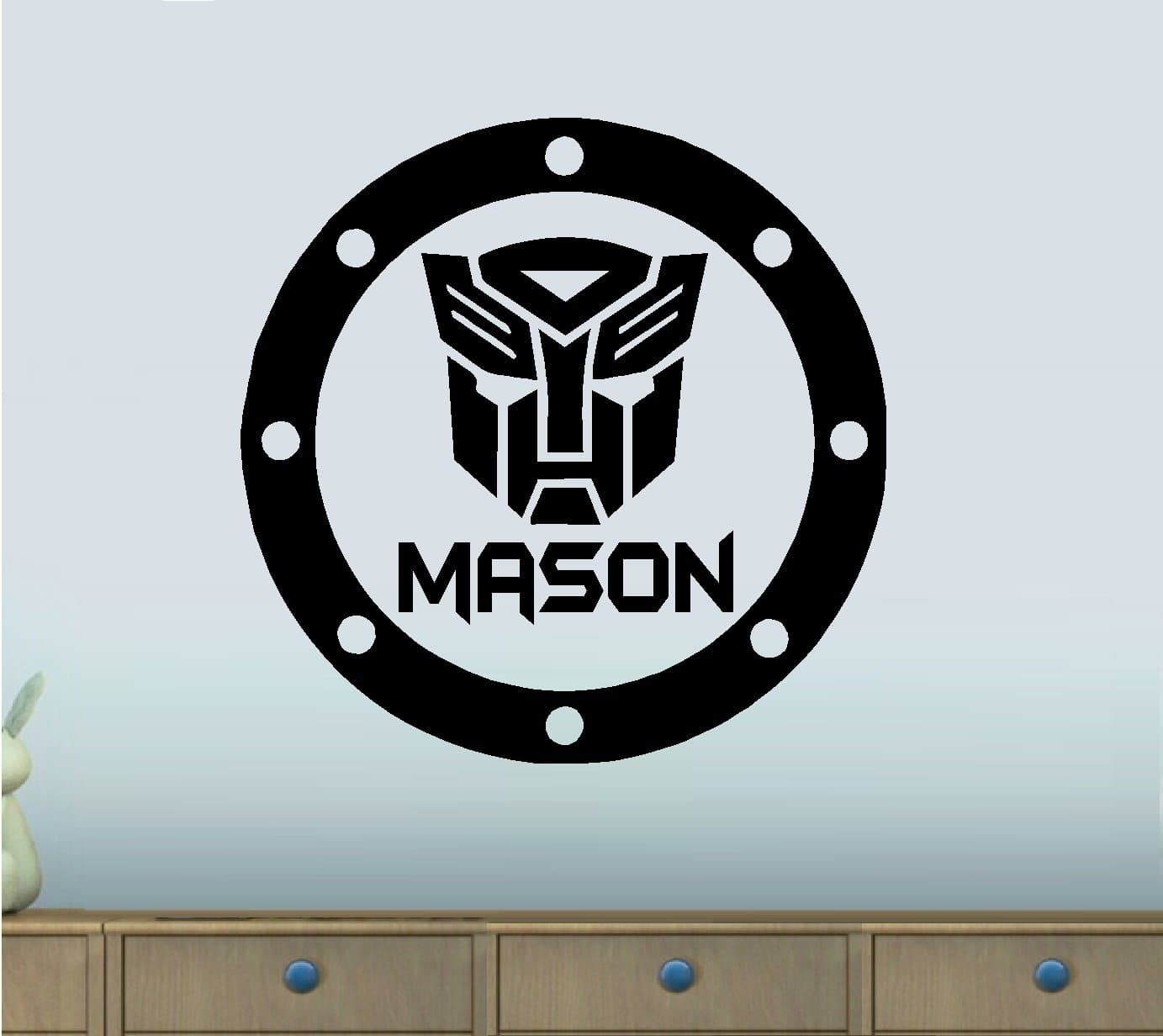 Transformer (Custom Name) Children's Wall Decal (20" x 20")