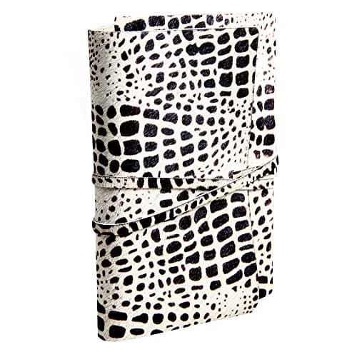 HandCrafted Leopard Design Leather Diary Travel Journal Sketchbook Notebook With Soft Fur Feel Cover