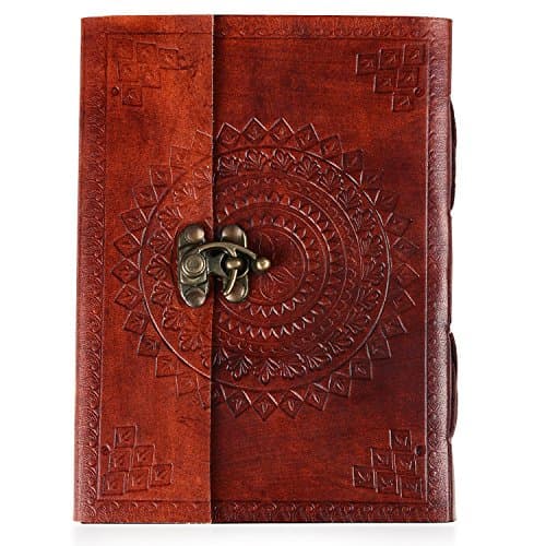 Recycel Handmade Paper & Leather Diary Personal Planner With Brass Lock
