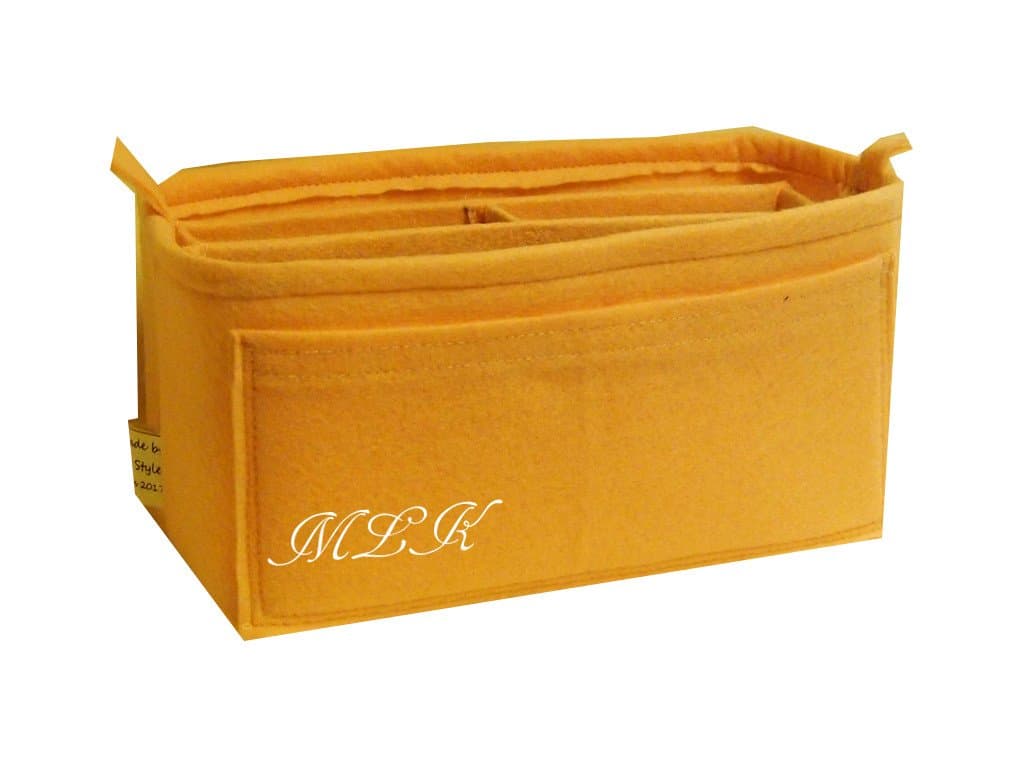 Felt Purse Insert Monogrammed, Personalized Organizer, 9" wide 5" high 5" deep, 8 pockets, Hard bottom, Personalized Felt Organizer, LV Insert Purse shaper