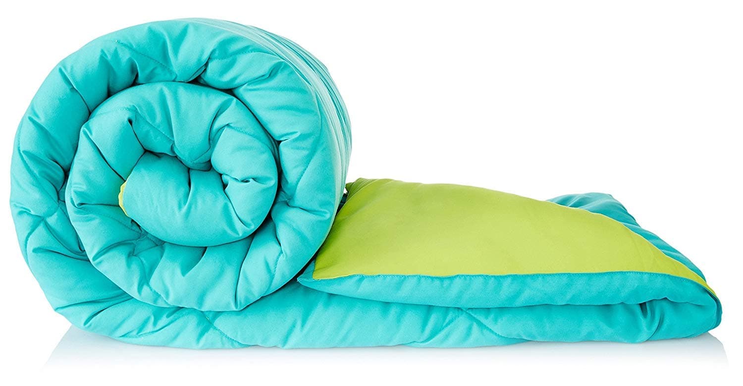 Renown Microfibre Comforter (Single, Blue/Green)