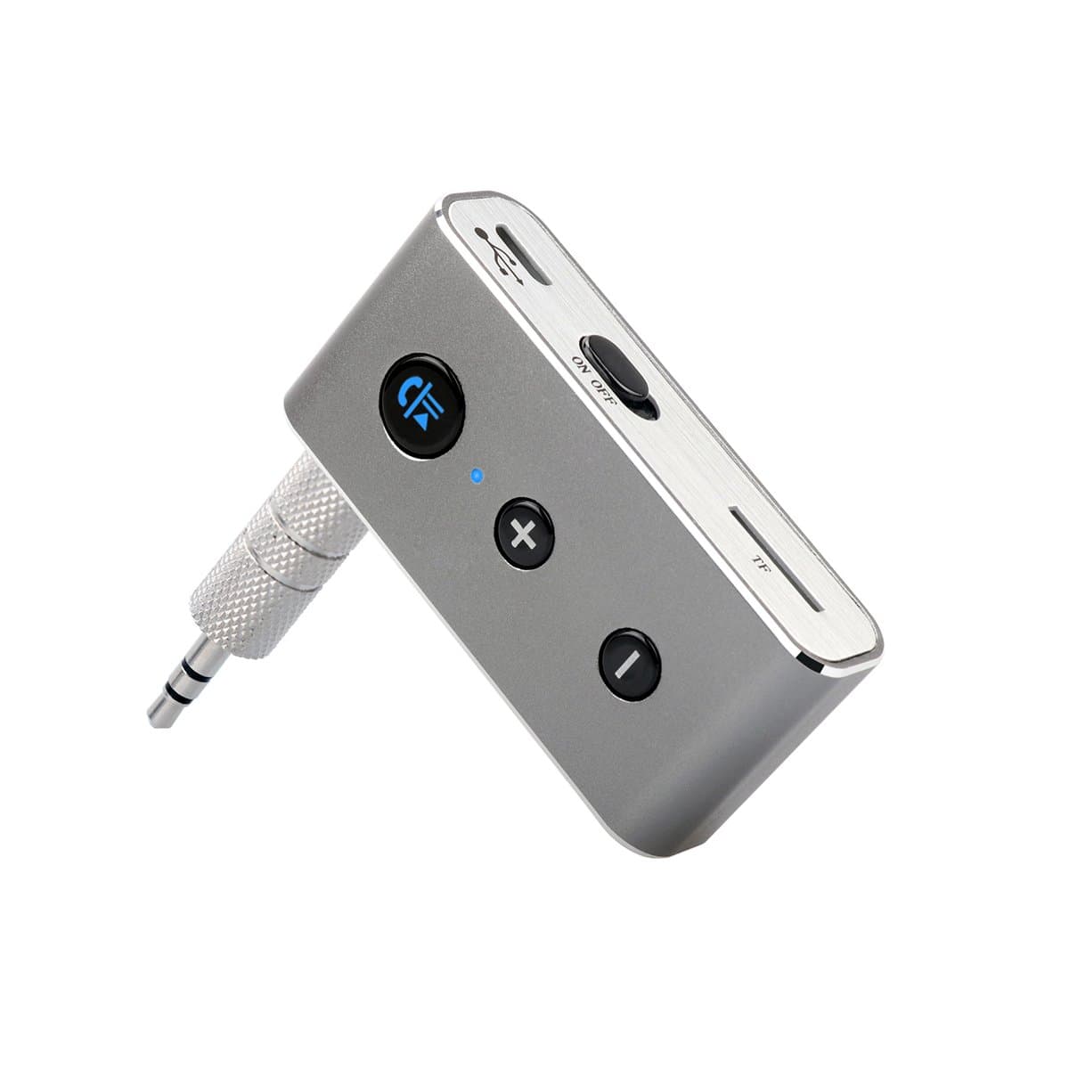 Bluetooth Receiver Portable Bluetooth 4.2 Car Aux Adapter Wireless Audio Adapter Support TF Card Hands Free Car Kit for Car/Home Audio Stereo System