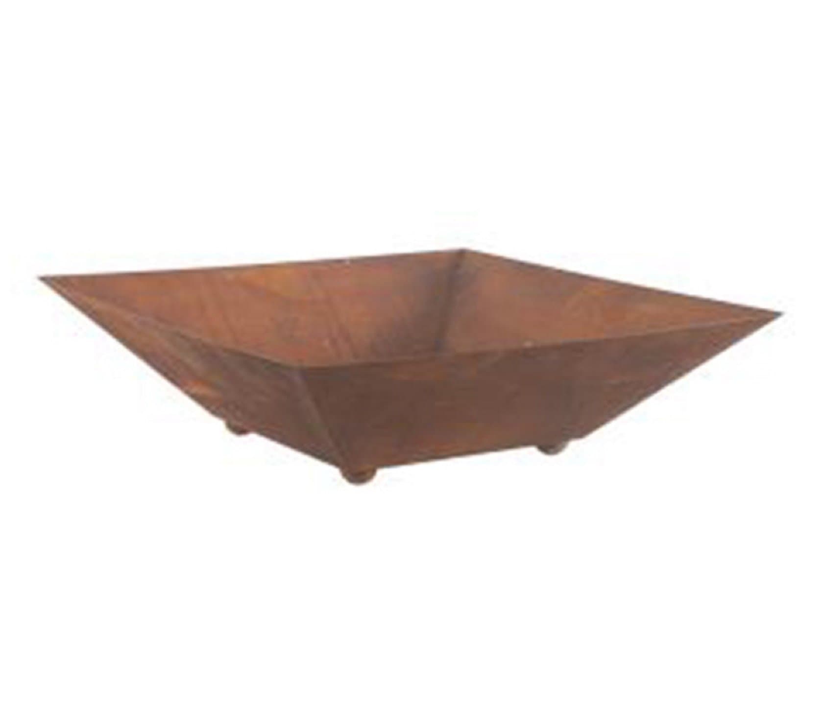 Iron Square Fire Pit With Ball Feet Metal Firepit Outdoor Fire