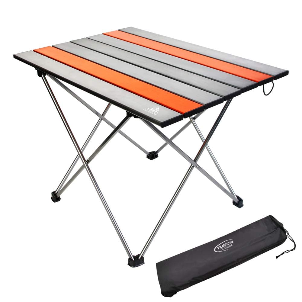 YTR OUTDOOR Folding Camping Table Side Table Aluminium for Camping Outdoor Picnic BBQ Hiking Travel Fishing (Medium)