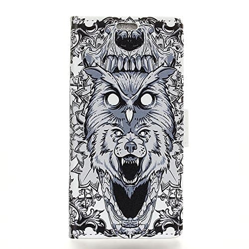 Acer Liquid X2 Case,New Hand Painted Slim Folio / Flip Pu Leather wallet With card slots Stand TPU Bumper Back Phone Cover (lion)