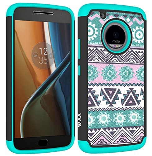 Moto G5 plus Case ,VVIA Shockproof PC &amp; Flexible Silicone Hybrid Armour Protective Case,High Impact Defender Bumper Case for Moto X 2017 / G5 plus / X 4th Gen (Mint)