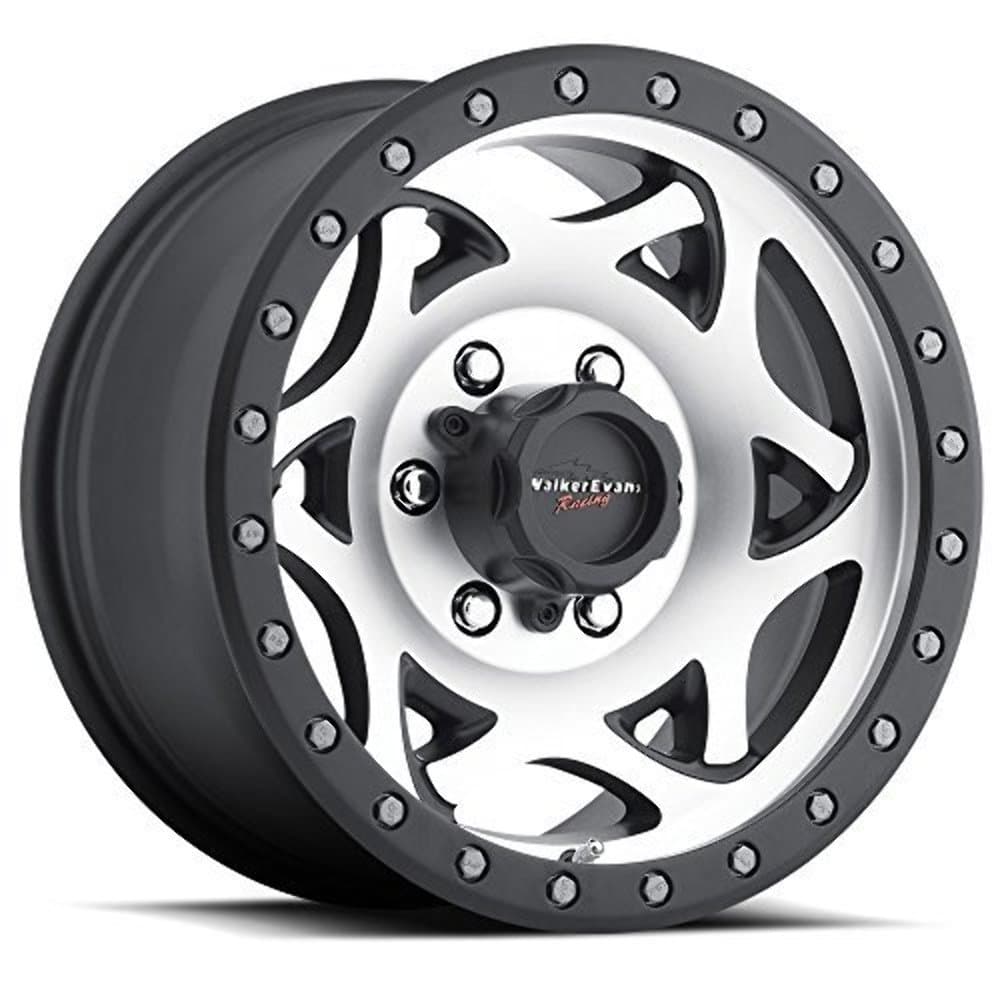 Walker Evans 501MB Legend Satin Black with Diamond Cut Face Wheel with Painted Finish (16 x 8. inches /5 x 5 inches, 1 mm Offset)