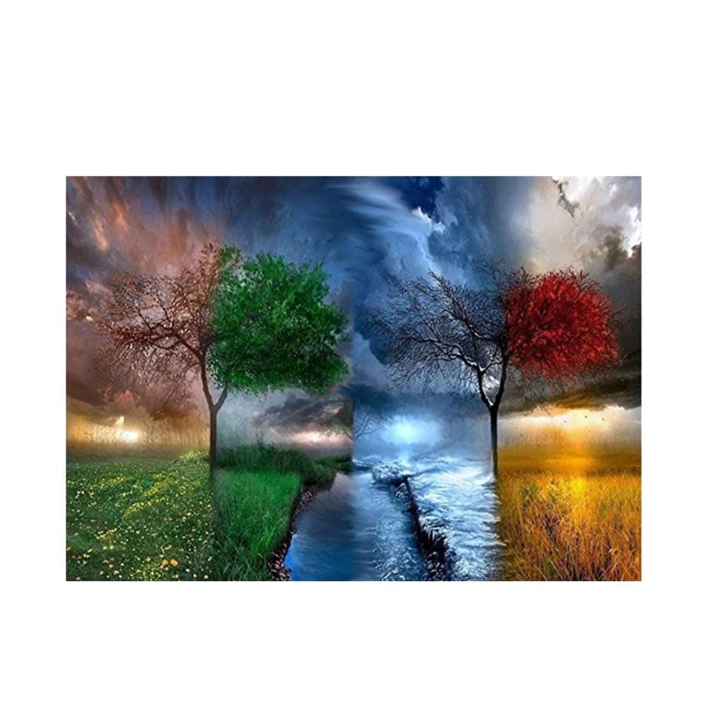 thansky Paint by Numbers Kit for Adults，Full Drill DIY 5D Diamond Painting Landscape Cross Stitch Kits Embroidery Home Decor(9)