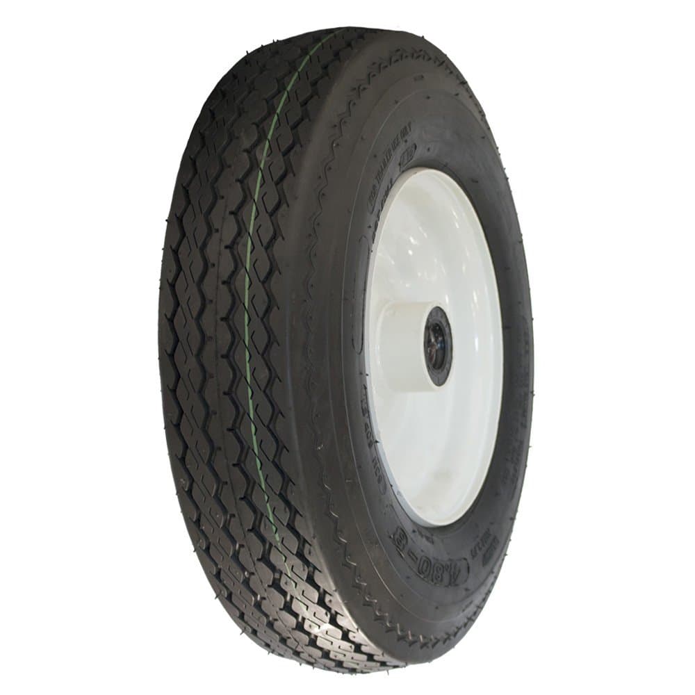 MARASTAR 80151-LS 4.80-8 LRB Trailer Log Splitter Replacement TIRE Assembly, 1 Pack
