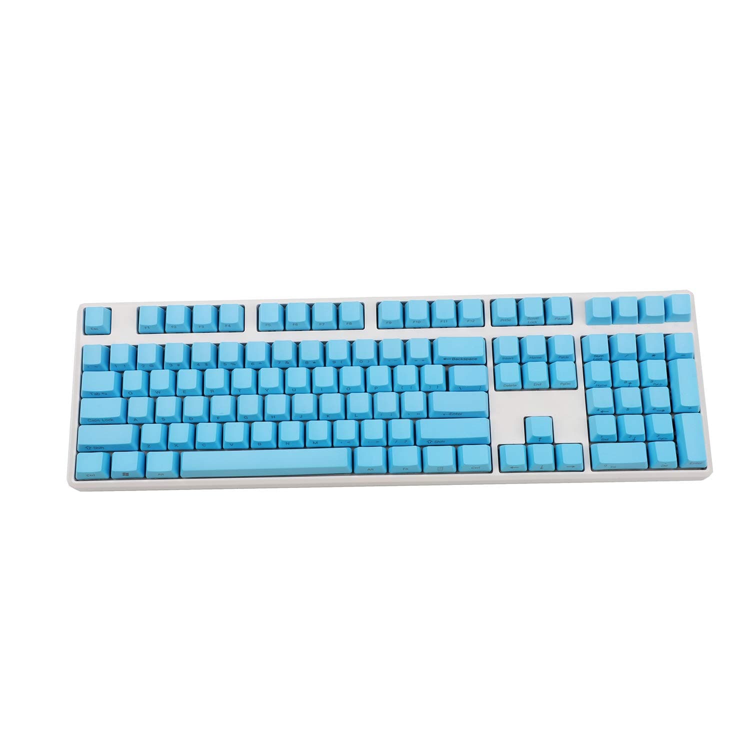 Side-Printed Thick PBT OEM Profile 108 ANSI Keycaps for MX Switches Mechanical Keyboard (Only Keycap) (Dark Blue)