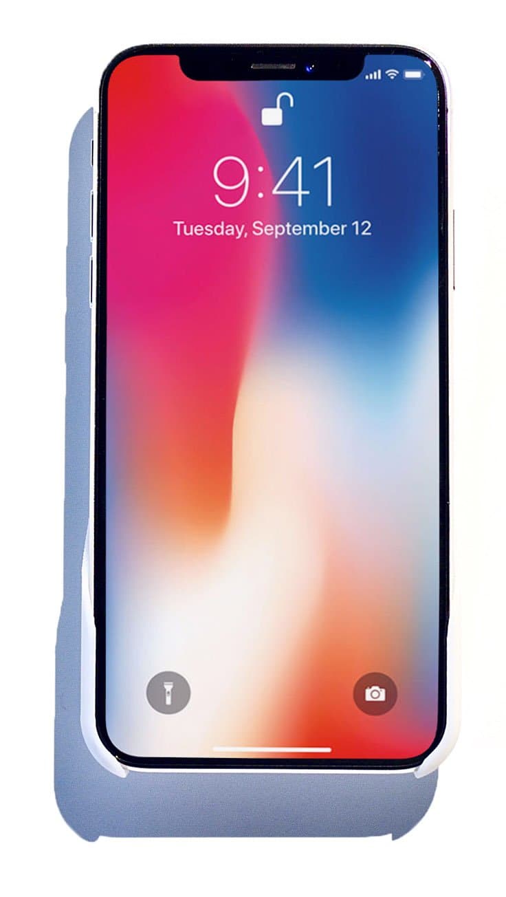 ShowerBud Shower Wall Phone Mount Compatible with Water Resistant iPhone X, XS