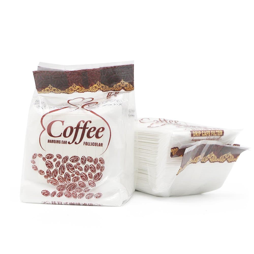 Disposable Paper Coffee Drip Filter Bags for Single-Serve Brewing Hanging Ear Tea Strainer 50 count