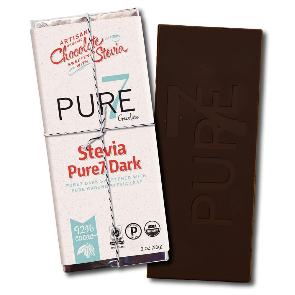 Pure7 Stevia Chocolate Bar, Paleo (2 oz.).