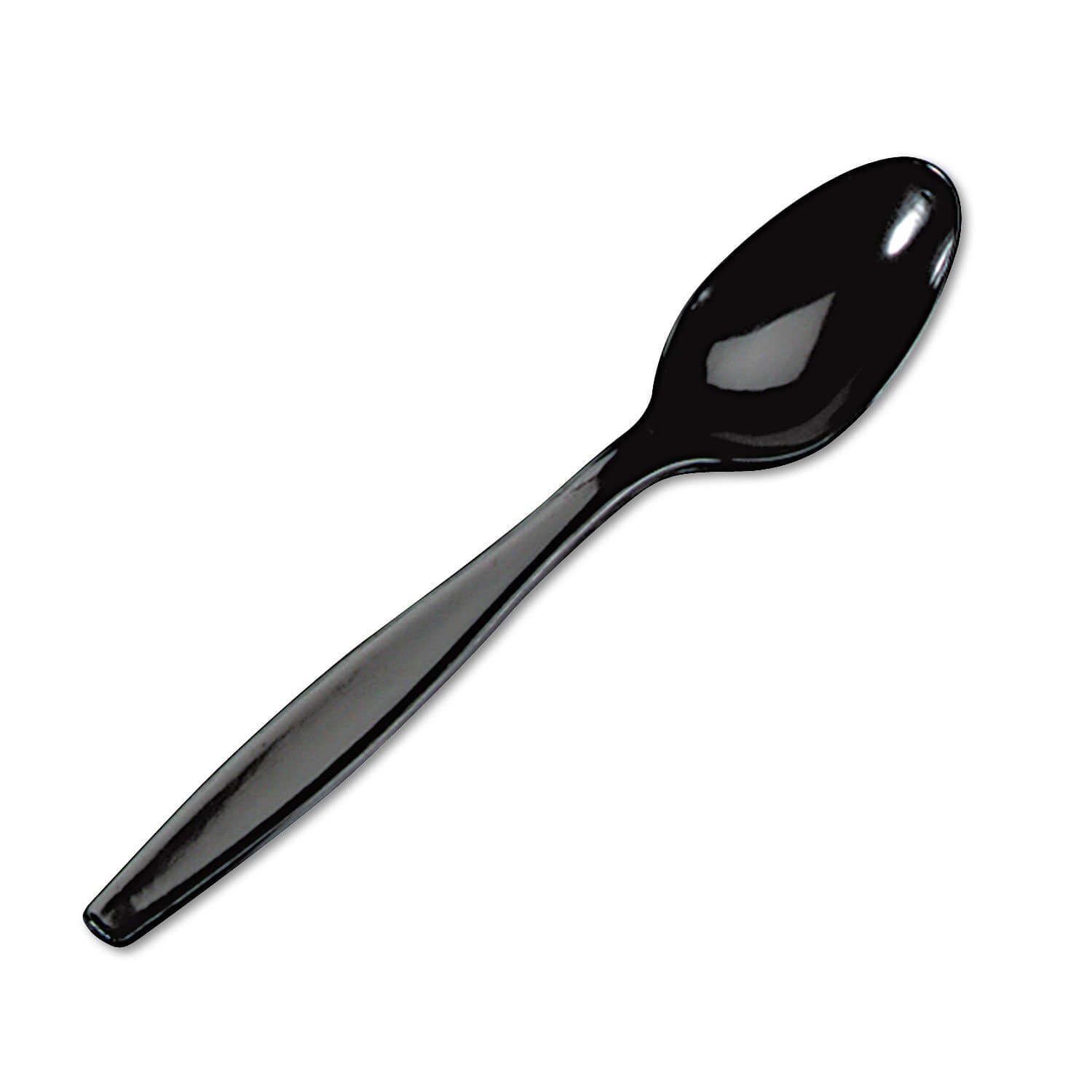 Dixie Products - Dixie - Plastic Tableware, Heavyweight Teaspoons, Black, 1000/Carton - Sold As 1 Carton - Strong, shatter-resistant and durable. - Supply guests with a sturdy, heavyweight utensil. - A great addition to culinary gatherings--large and small.