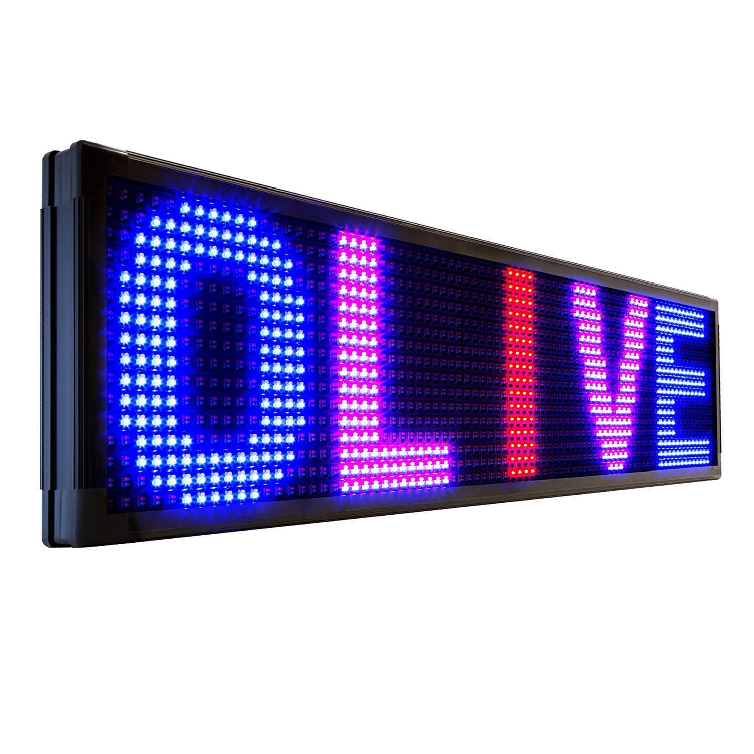 OLIVE LED Sign 3Color, RBP, P26, 36"x 102" PC Programmable Scrolling Outdoor Message Display Signs EMC - Industrial Grade Business Ad Machine.