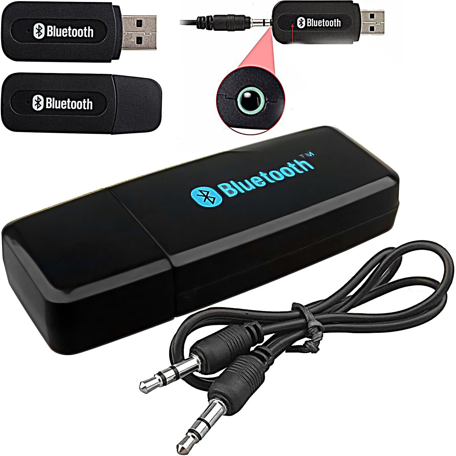 Portable Wireless USB Bluetooth Stereo Music receiver Adapter Car Audio 3.5mm AUX Receiver Dongle AMP For HTC BOLT