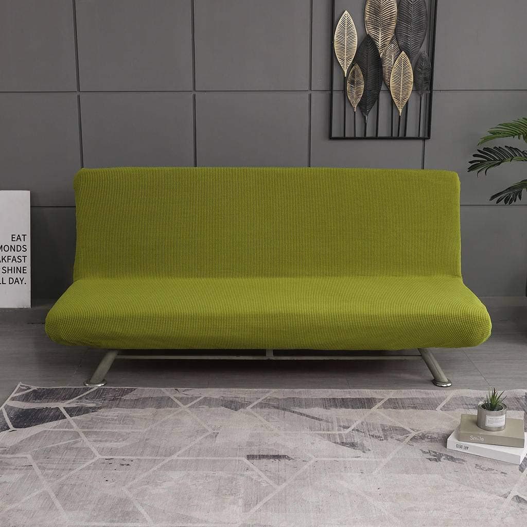 Stretch Elastic Sofa Slipcover for Sofa Bed,Elastic Couch Cover Sofa Cover for Armless Sofas Anti Scratch Spandex Sofa Cover-120-150cm(47-59inch)-C