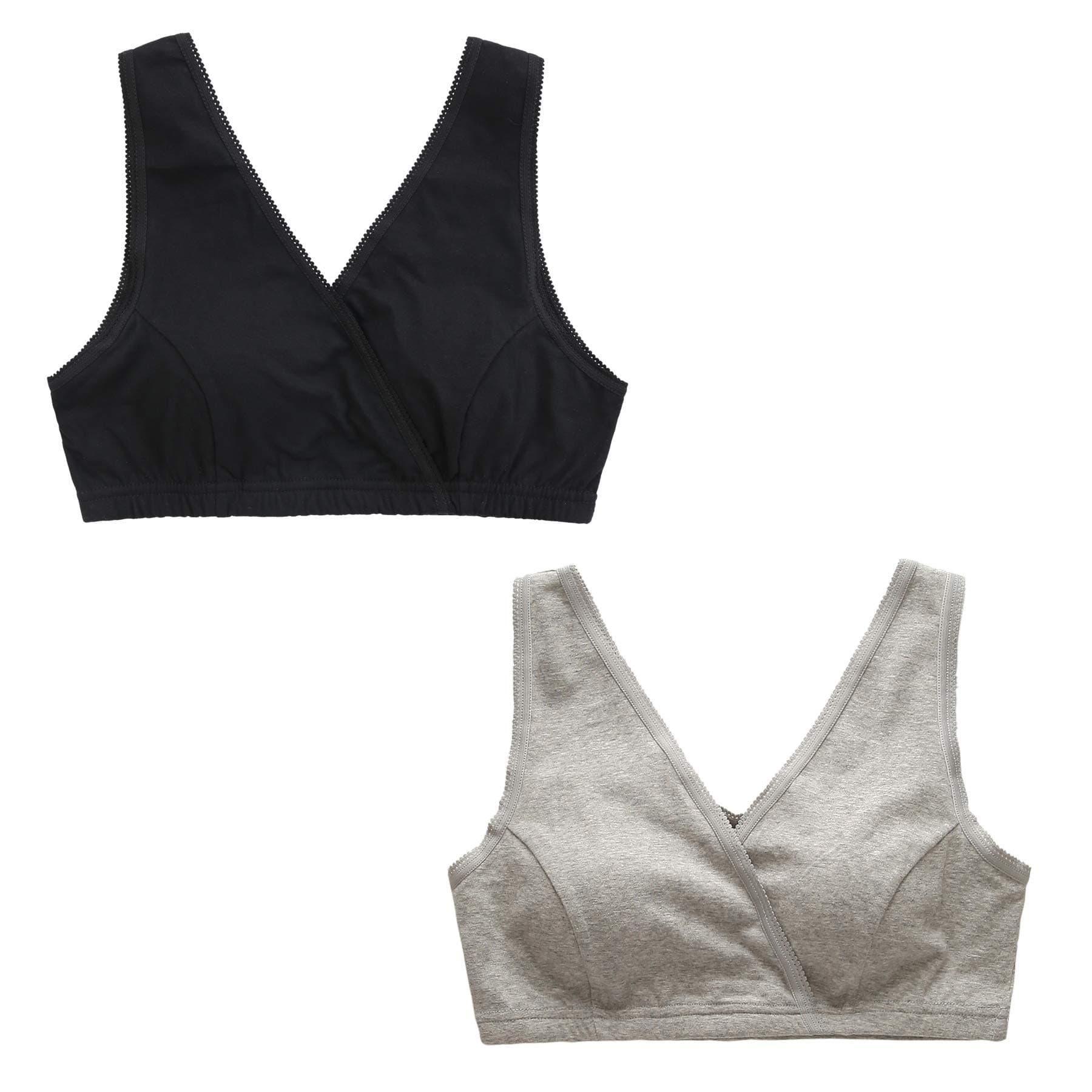 EMY Nursing Bra Maternity Bra Pack Wrap Sleep Bra for Maternity to Nursing Seamless Cotton for Breastfeeding