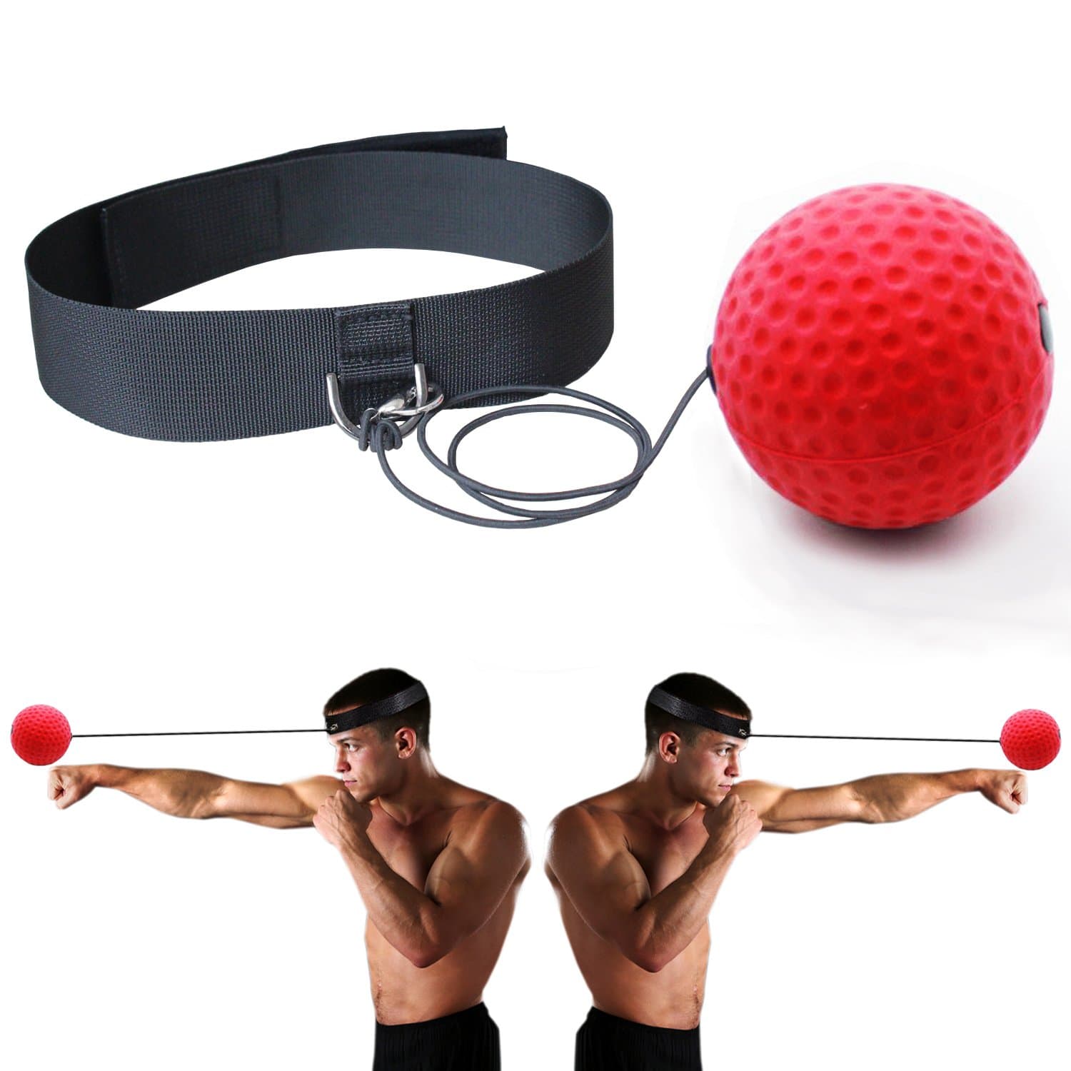 Boxing Reflex Ball Training Hand Eye Coordination with Headband, Portable Boxing Punch Ball to Improve Reaction and Speed for Training and Fitness