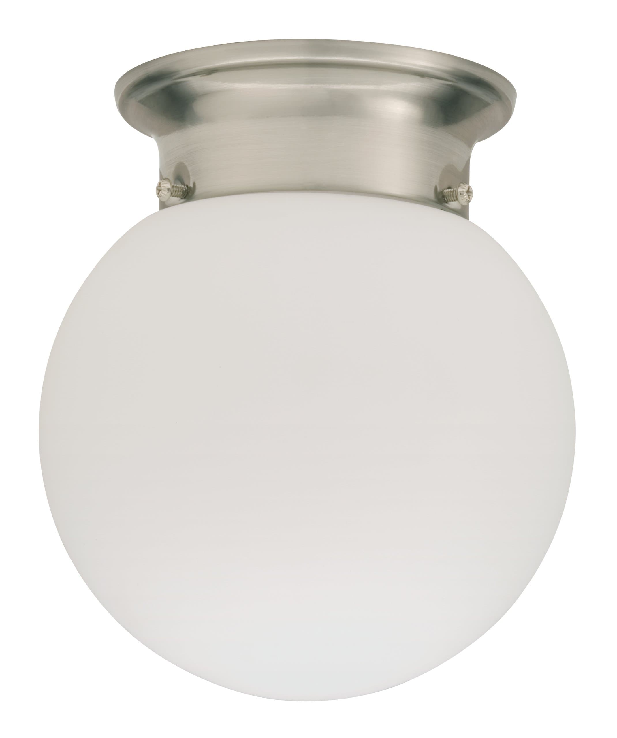 Lithonia Lighting 11981 BNP M4 Compact Fluorescent Ceiling Round Globe Shape Fixture, 3000K, 13 Watts, Brushed Nickel