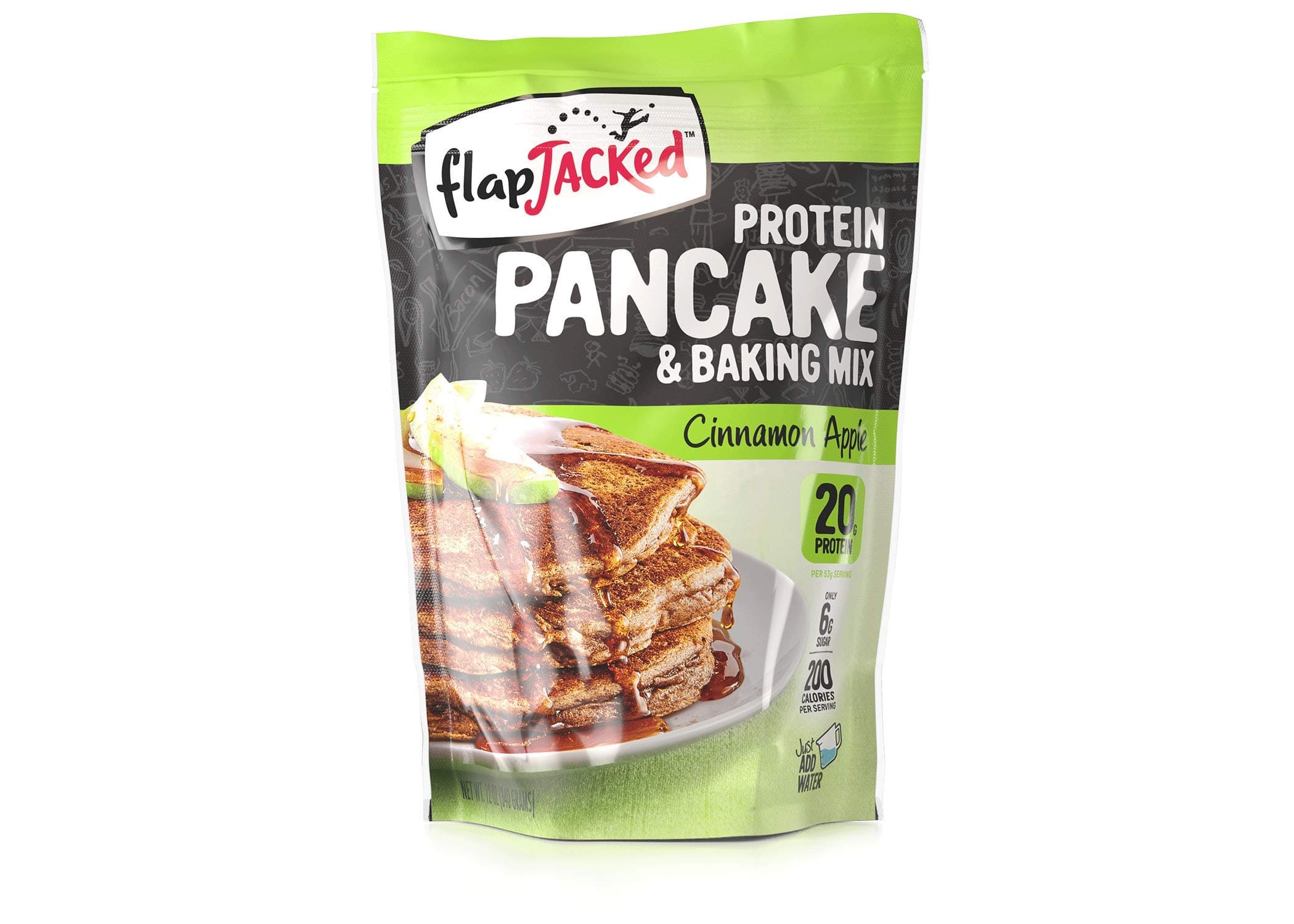 FlapJacked Protein Pancake & Baking Mix, Cinnamon Apple, 12oz
