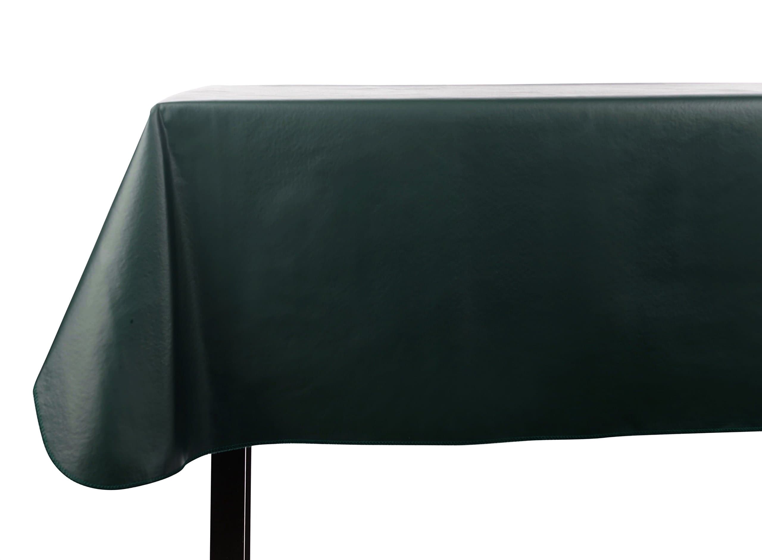 Yourtablecloth Heavy Duty Vinyl Rectangle or Square Tablecloth – 6 Gauge Heavy Duty Tablecloth – Flannel Backed – Wipeable Tablecloth with Vivid Colors & Many Sizes 60 x 120 Hunter Green