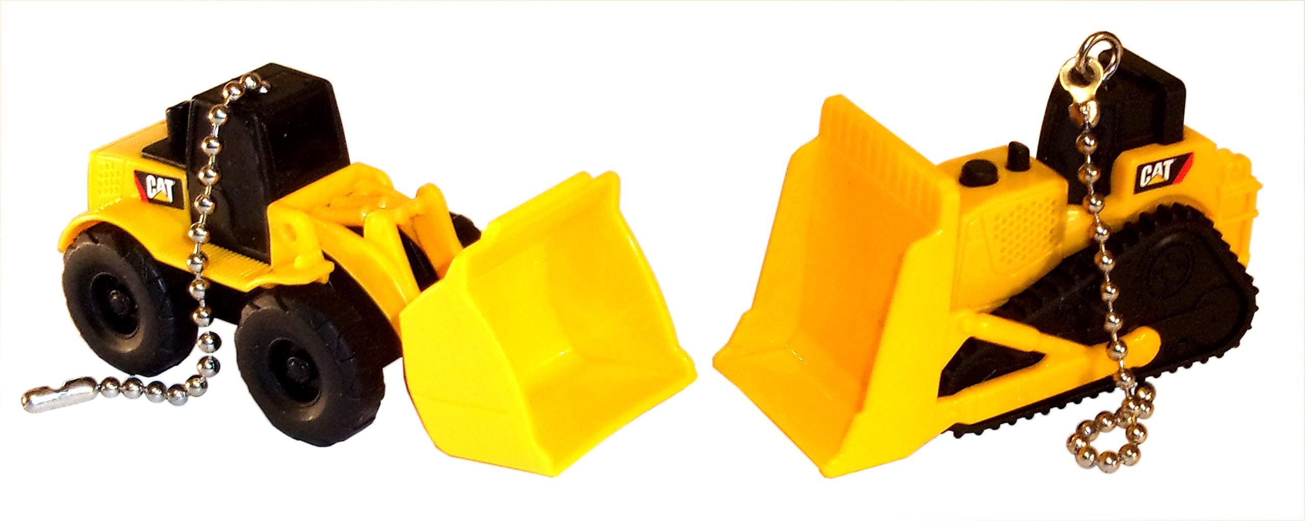 Wooden Androyd Studio Heavy Equipment Ceiling Fan Pull Chain Set Bulldozer & Bucket Loader (Dozer Loader)