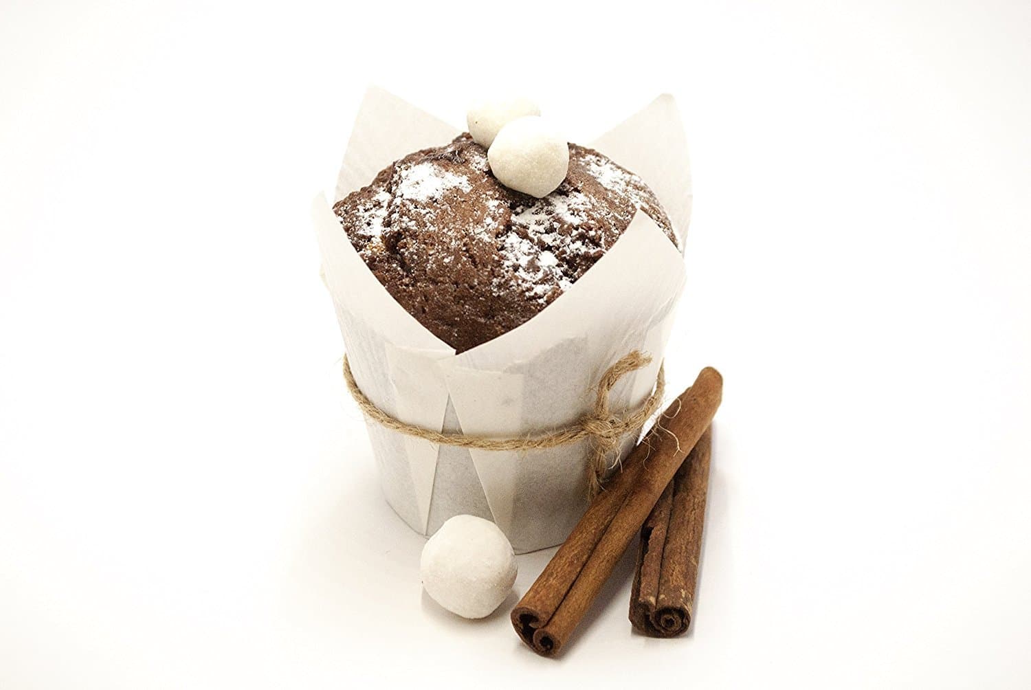 GAM Family White Tulip Baking Cups | Cupcake liners,100/pack,2-3/4" Large for muffin