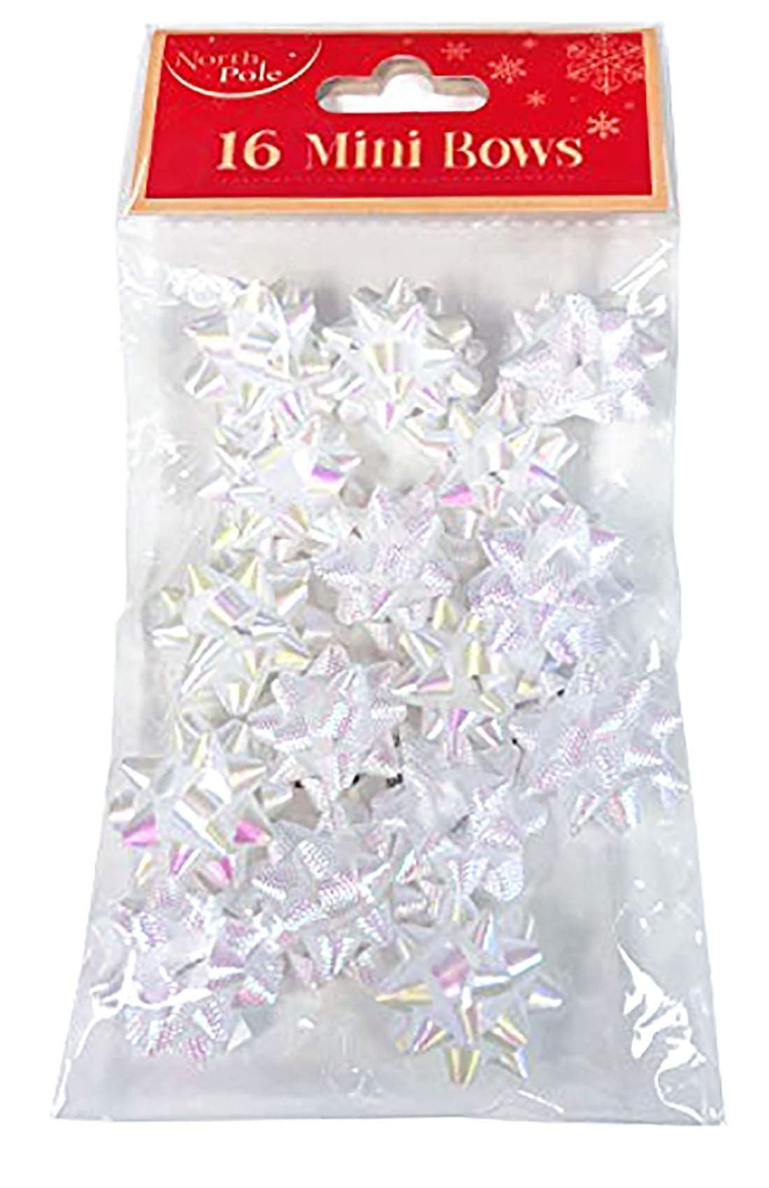 Neon Candy Bows 16 Pack Mini White Foil Present Xmas Wrapping+Free Dots