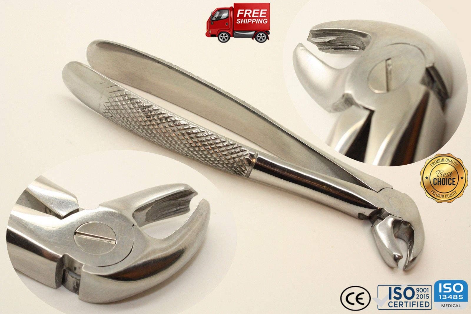 Dental Extracting Forceps English Pattern No.22 Lower Molars Hawk's Bill