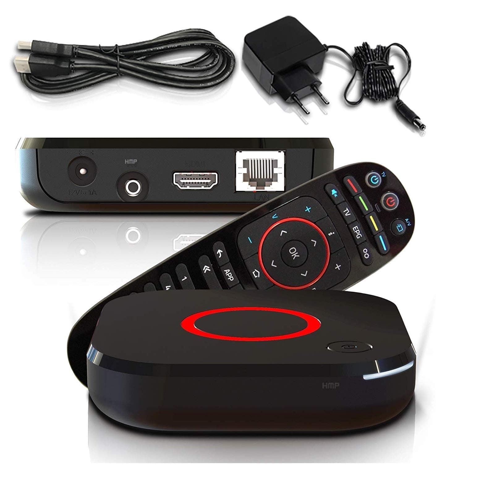 MAG 324w2 original IPTV SET TOP BOX Multimedia Player Internet TV IP Receiver (HEVC H.256 support) with WiFi integrated (802.11 b/ g/ n/ ac) Infomir