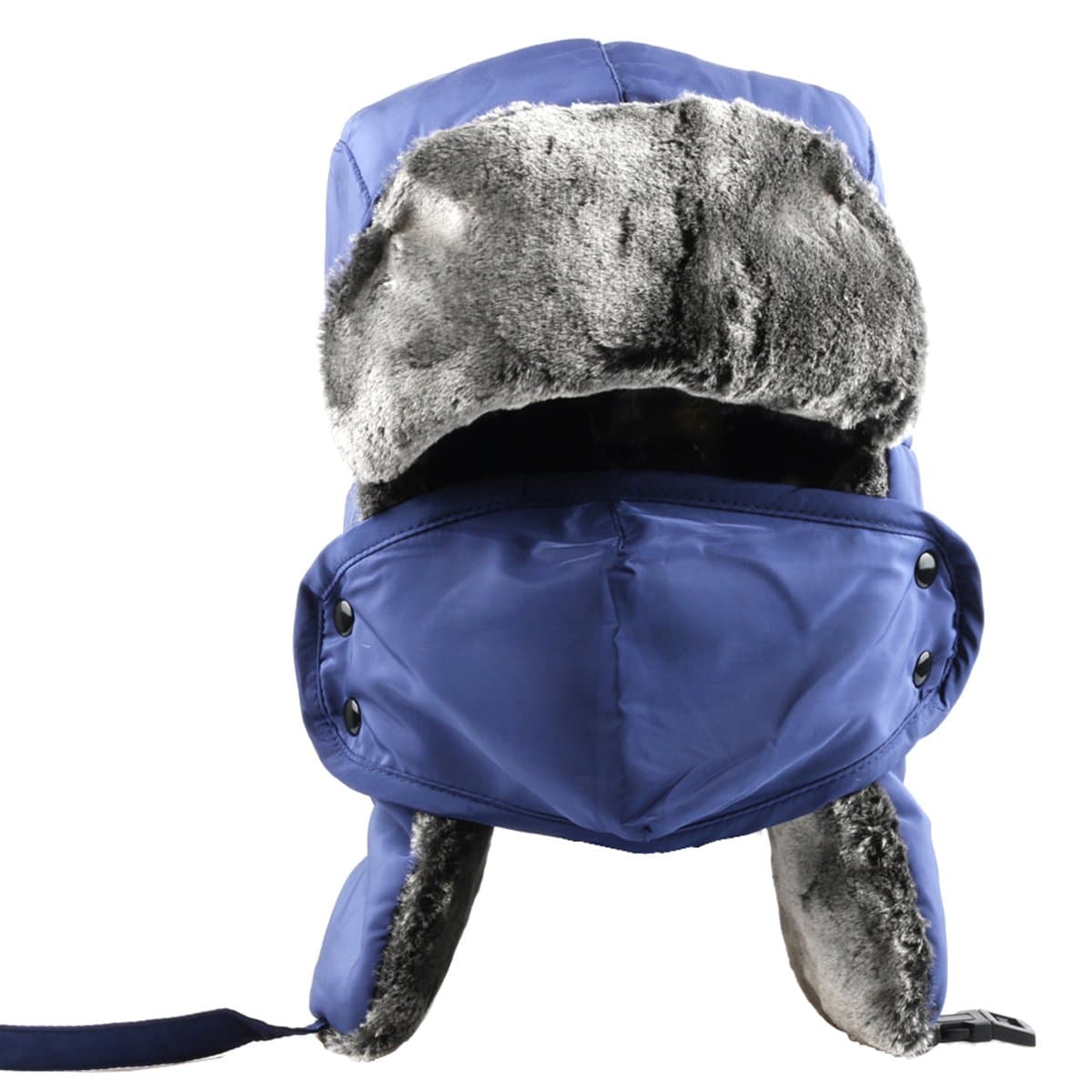 Unisex Winter Waterproof Trooper Trapper Hat, Windproof Russian style Hat , Aviator Bomber Cap Ear Flap Warm Ski Hat With Removable Mask, Best Xmas Gift for Men or Women (Blue, One size)